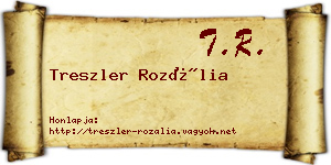 Treszler Rozália névjegykártya